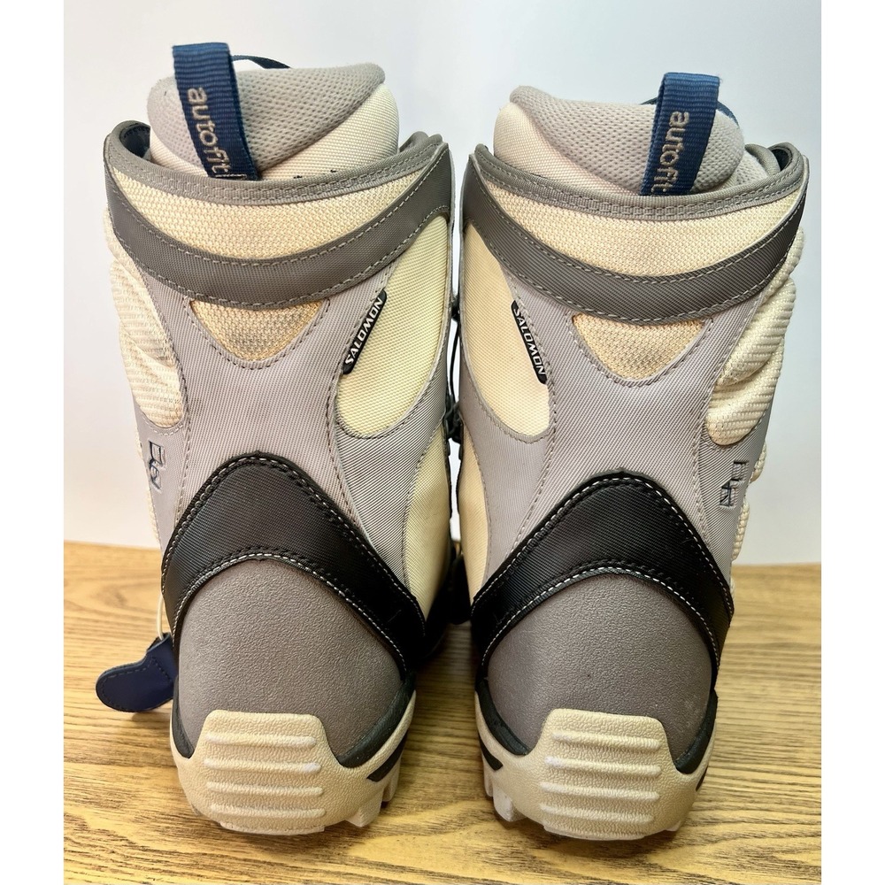 Salomon Womens Snowboard Boots Size 6 Gray Blue Quick Lace All Mtn Freestyle - Picture 4 of 10